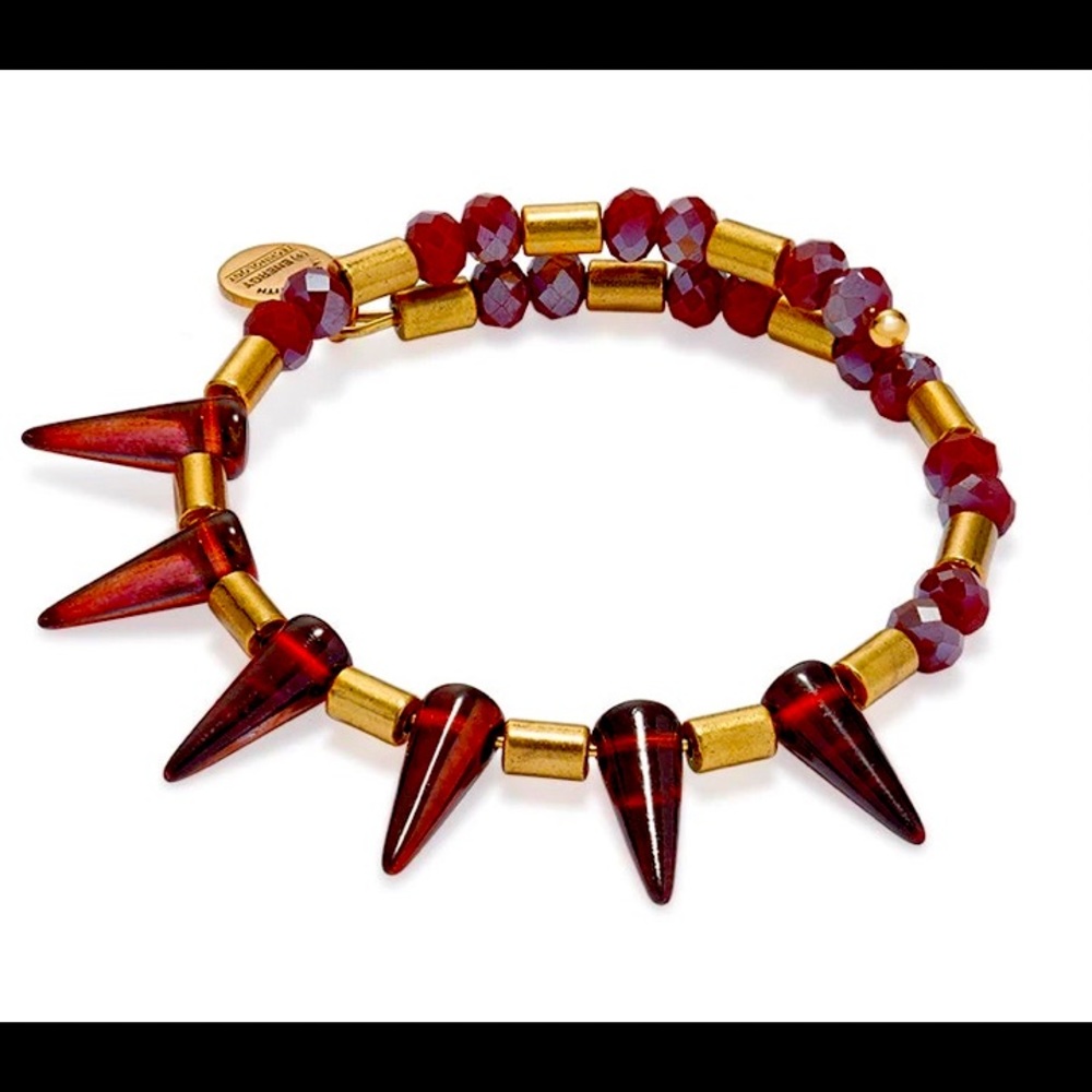 Alex and Ani Red Spiked Wrap